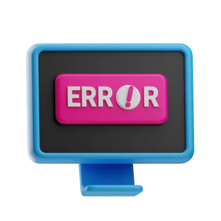 Computer Error  3D Icon