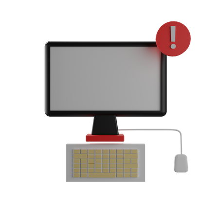 Computer Error  3D Icon