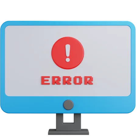 Computer Error  3D Icon