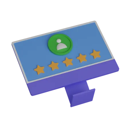 Computer feedback  3D Icon