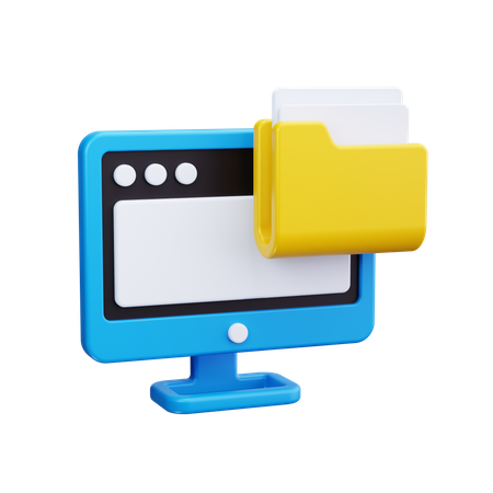 Computer Folder  3D Icon