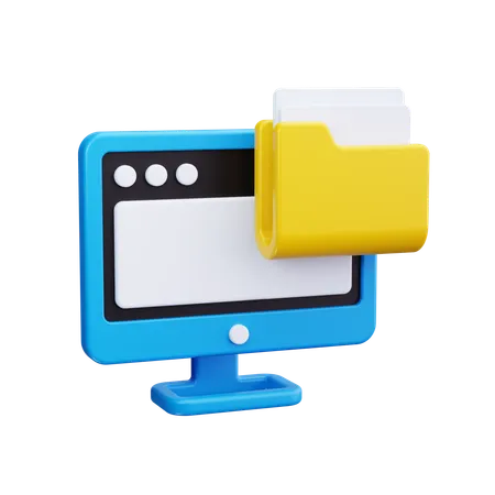 Computer Folder  3D Icon