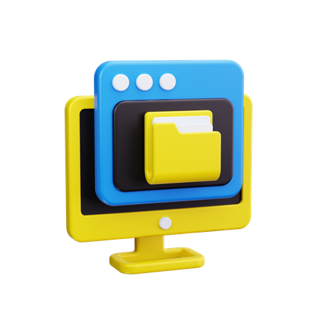 Computer Folder  3D Icon