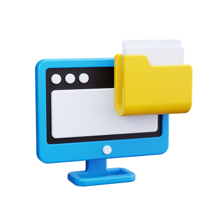 Computer Folder  3D Icon