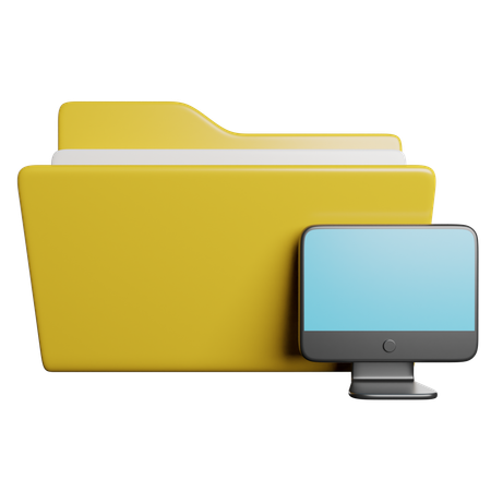 Computer Folder  3D Icon