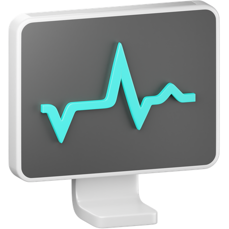 Computer Health Monitoring  3D Icon