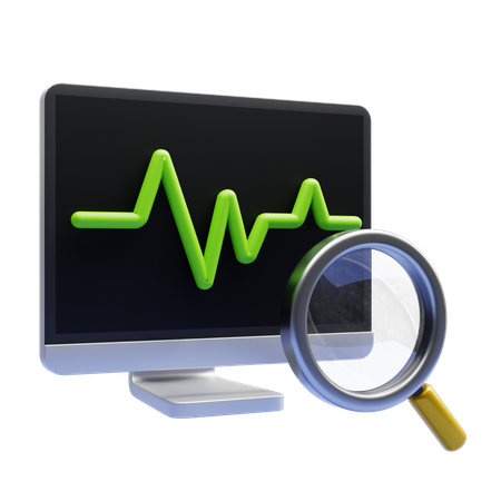 Computer Health Monitoring  3D Icon