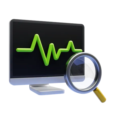 Computer Health Monitoring  3D Icon