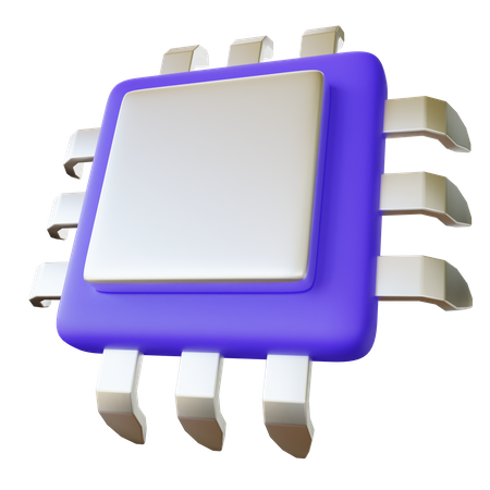 Computer IC chip  3D Icon