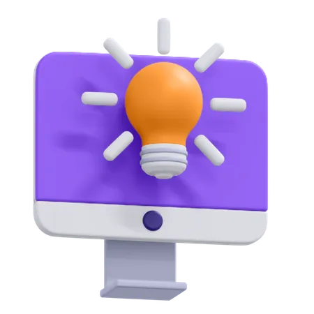 An Icon Of Computer Idea 3D Icon