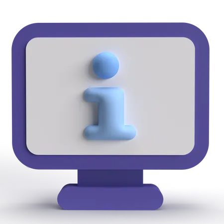 Computer Info  3D Icon