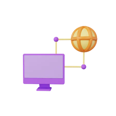 Computer Internet  3D Icon