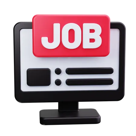 Computer Job  3D Icon