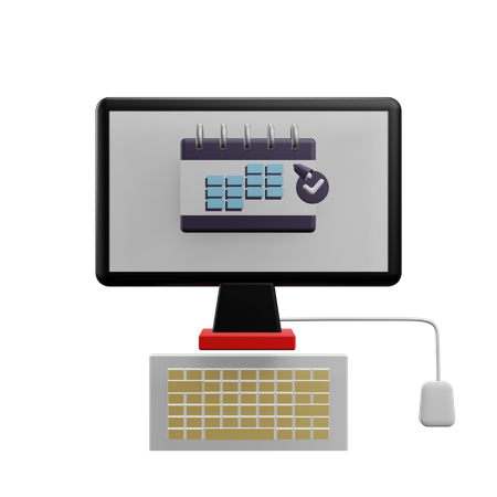 Computerkalender  3D Icon