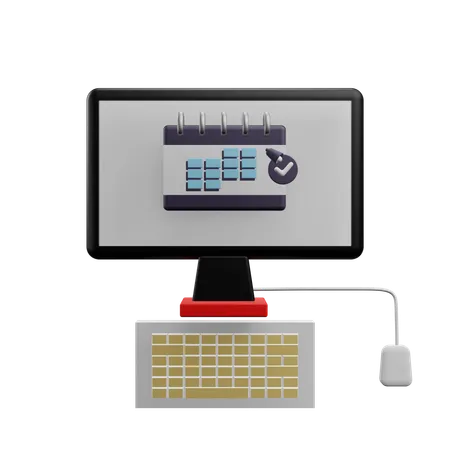 Computerkalender  3D Icon