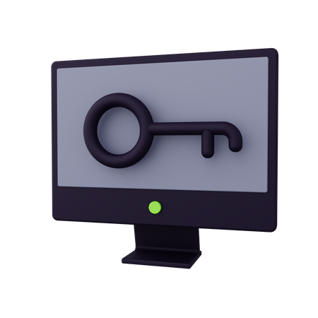 Computer Key  3D Icon
