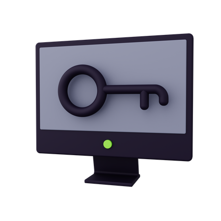 Computer Key  3D Icon