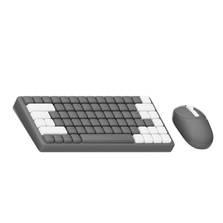 Computer Keyboard And Mouse  3D Icon