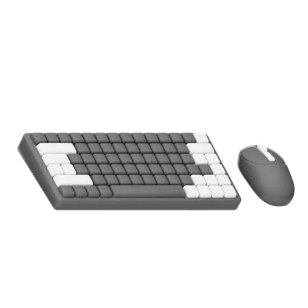 Computer Keyboard And Mouse  3D Icon