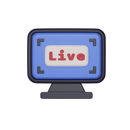 Computer Live  3D Icon