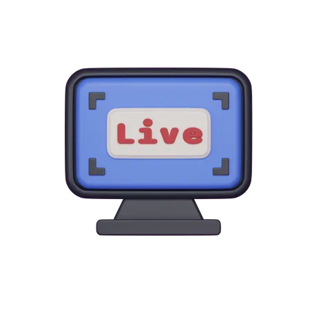 Computer Live  3D Icon