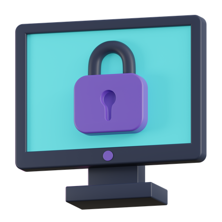 Computer Lock  3D Icon