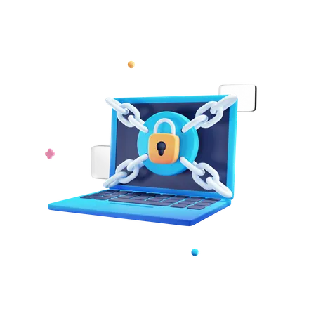Computer Lock  3D Icon