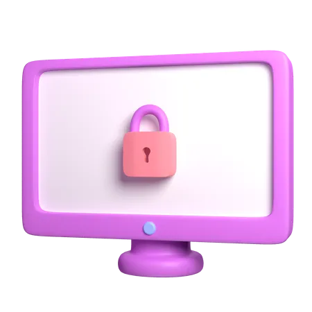 Computer Lock  3D Icon