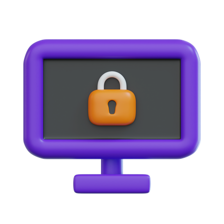 Computer Lock  3D Icon