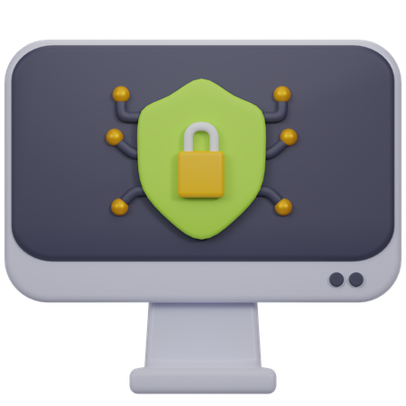 Computer Lock  3D Icon