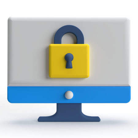 Computer Lock  3D Icon