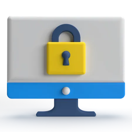 Computer Lock  3D Icon