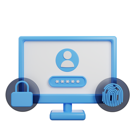Computer Lock  3D Icon