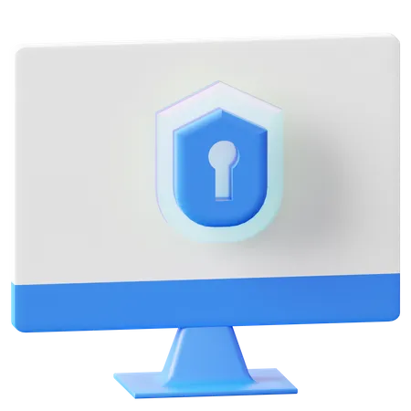 Computer Lock 3D Icon