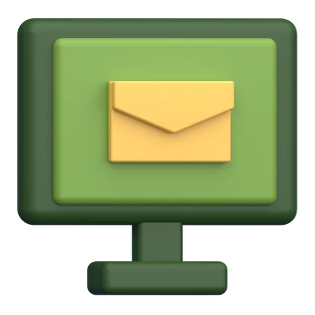 Computer Mail  3D Icon