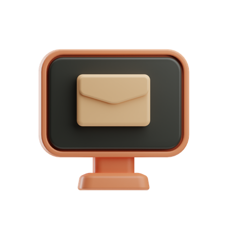 Computer Mail  3D Icon