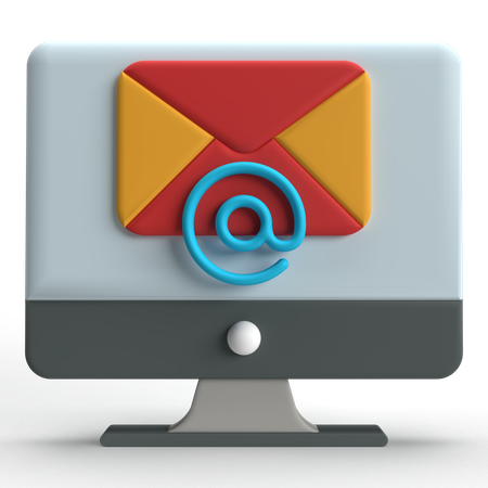 Computer Mail  3D Icon