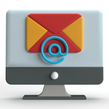 Computer Mail  3D Icon