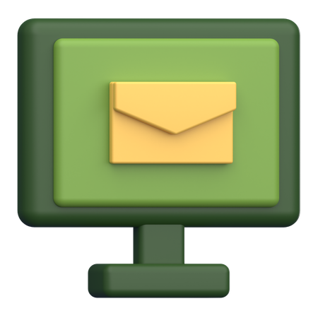 Computer Mail  3D Icon