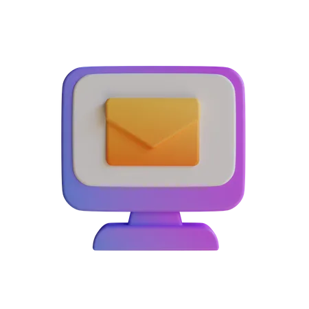 Computer mail  3D Icon