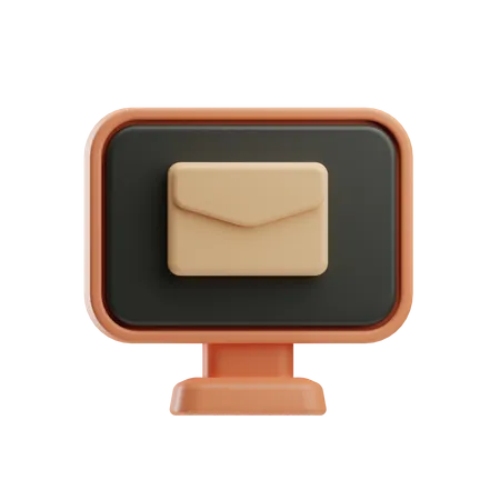 Computer Mail  3D Icon