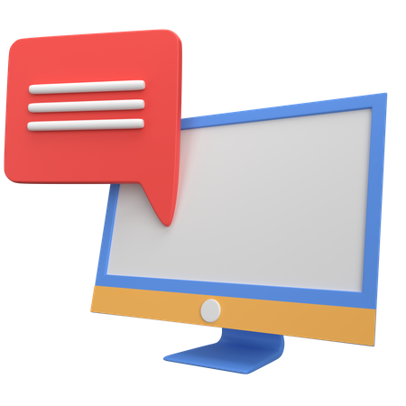 Computer Message  3D Icon