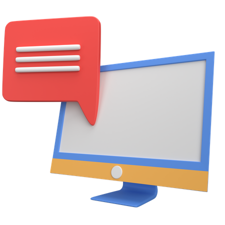 Computer Message 3D Icon
