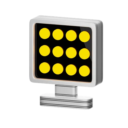 3 D Icon Yellow Dots Lamp 3D Icon