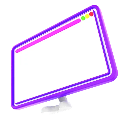 Computer monitor  3D Icon