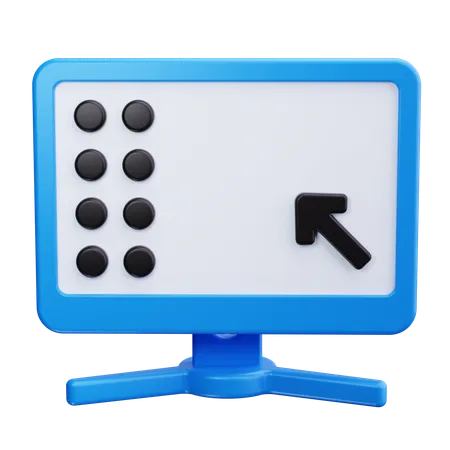 Computer Monitor  3D Icon