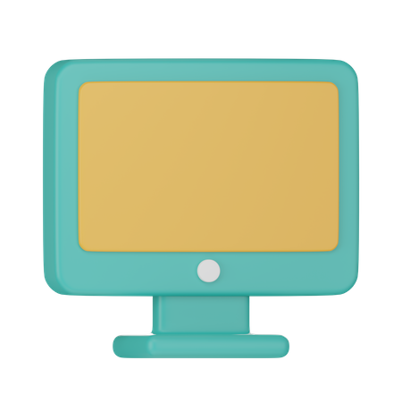 Computer Monitor  3D Icon