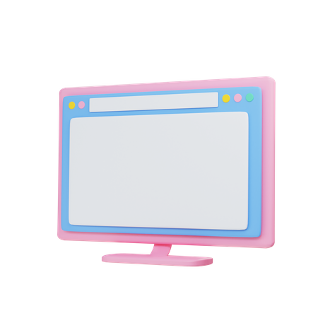Computer monitor 3D Illustration