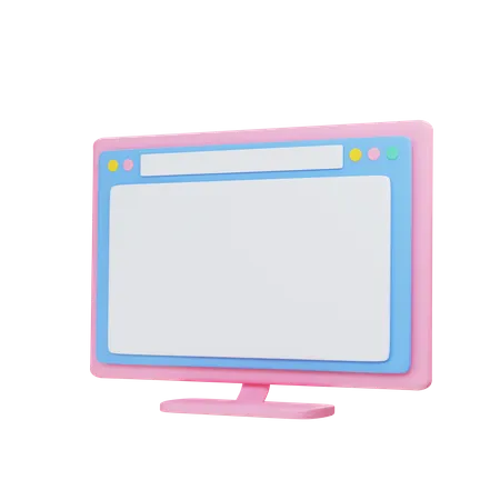 Computer monitor  3D Illustration