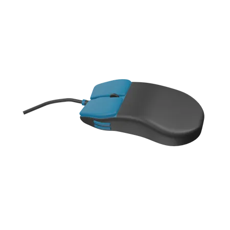 Computer Mouse Black 3D Icon